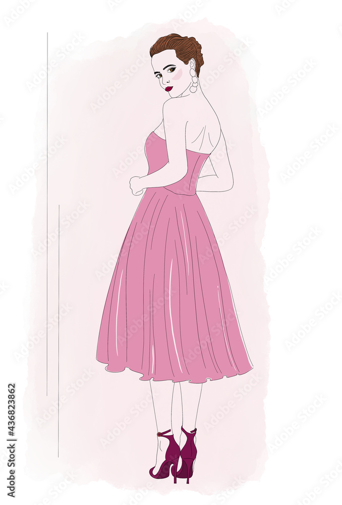 girl in pink dress girl in pink dress