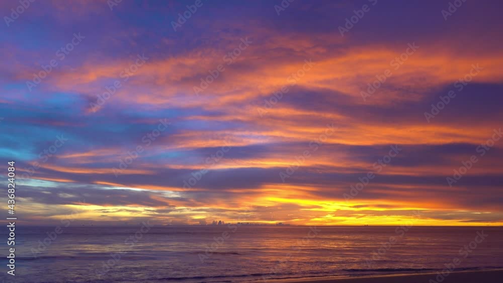 Landscape view of sunset at the beach. Landscape view of sunset at the beach.