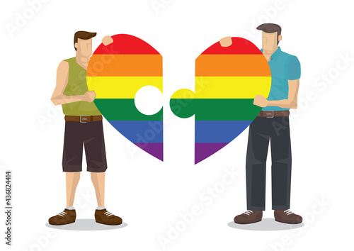 LGBT rainbow light with cartoon characters