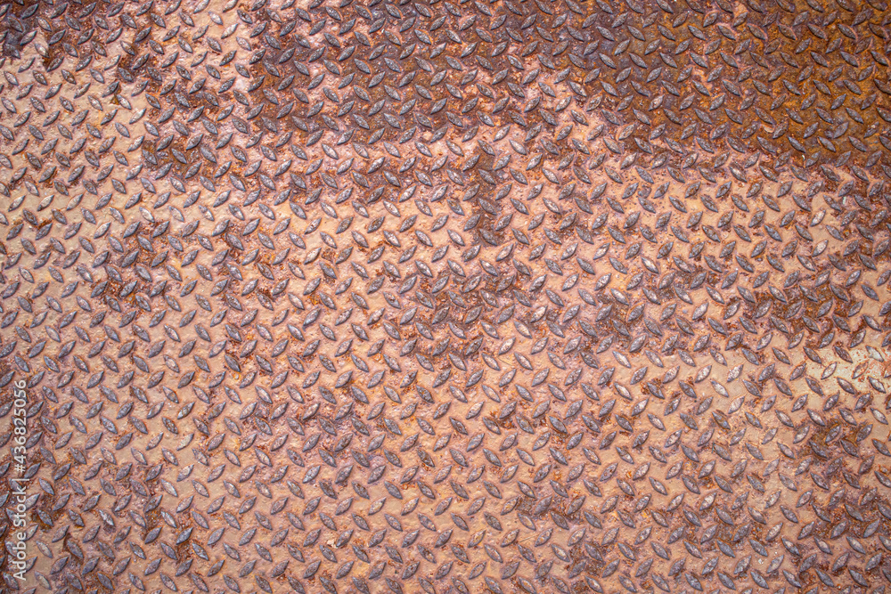 Rusty pattern of Five Bar Checker Plate,texture for background Rusty pattern of Five Bar Checker Plate,texture for background