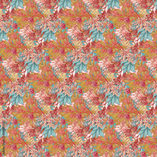 Flower motif for wallpaper or clothing and decoration