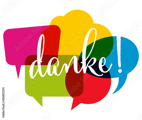 speech bubbles cloud with text thanks