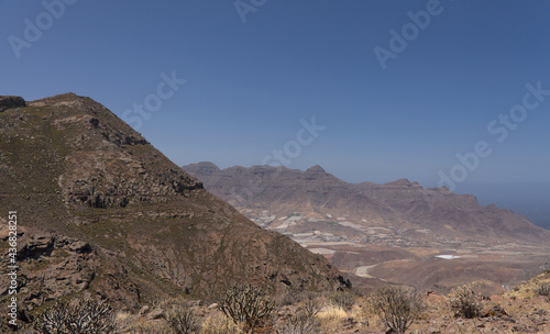 Gran Canaria, landscape of the western part of the island along a hiking route called The Postman Route, El Camino del Cartero 