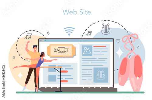 Dance teacher online service or platform. Choreographer in a dance studio