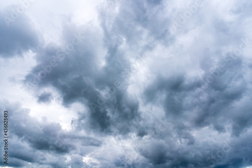 Overcast sky on a stormy day