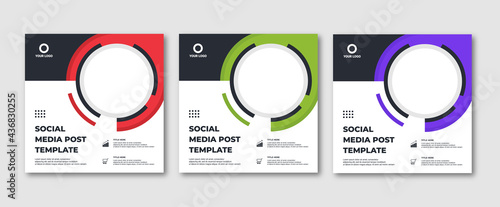 Editable Instagram post template modern background. Promotional web banner for company business post. editable social media background sale ads and discount promo