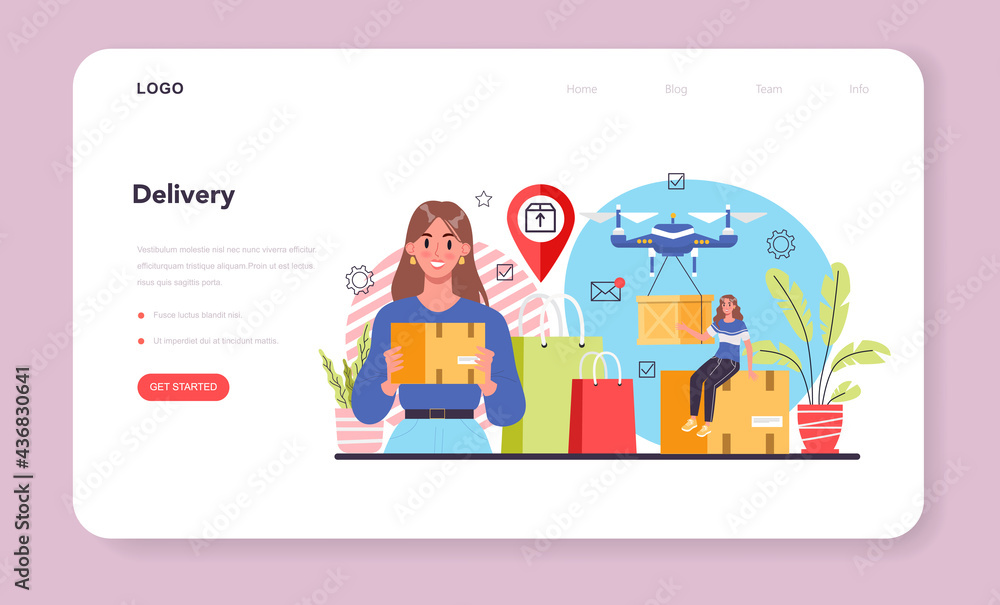 Online business web banner or landing page. People forming a business Online business web banner or landing page. People forming a business