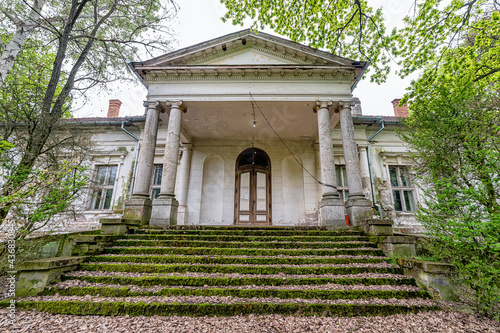 Novi Becej, Serbia - May 01, 2021: Castle “Sokolac” in Novi Becej. Sokolac Castle was built at the end of the 19th century as a residential building. photo