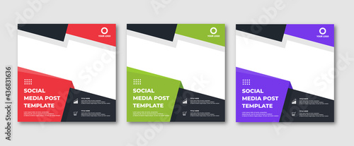 Editable Instagram post template modern background. Promotional web banner for company business post. editable social media background sale ads and discount promo