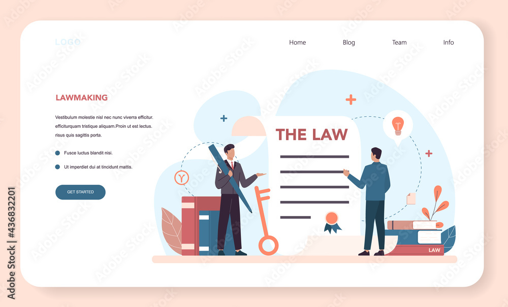 Politician web banner or landing page. Idea of election Politician web banner or landing page. Idea of election