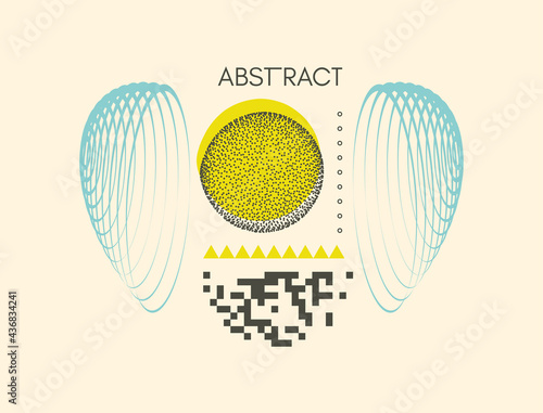 The sphere consisting of points. Abstract digital signal form. Sound wave. Modern art graphics. Technology concept. Vector for cover, banner, brochure, poster or flyer.