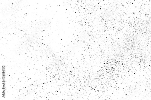 Distressed black texture. Dark grainy texture on white background. Dust overlay textured. Grain noise particles. Rusted white effect. Grunge design elements. Vector illustration  EPS 10.