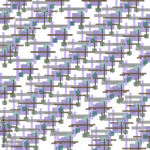 seamless doodle multicolour square shape pattern background