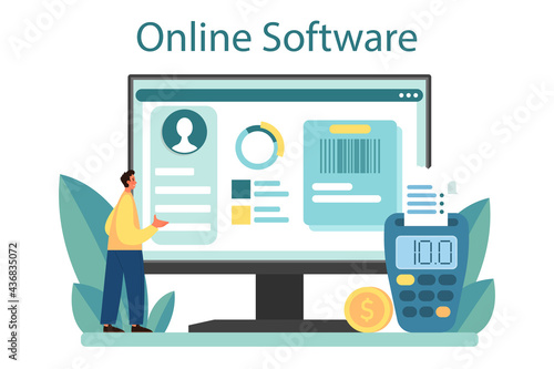 Payment system online service or platform. Website payment system