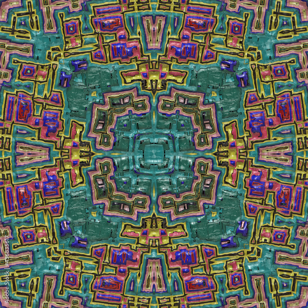 Obraz premium 3d effect - abstract colorful geometric pattern