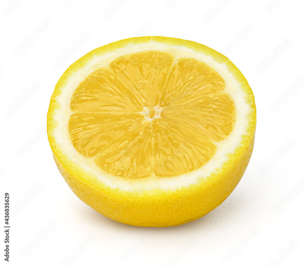 Sliced lemon fruit isolated,Juicy sliced lemon,cut out,half. Sliced lemon fruit isolated,Juicy sliced lemon,cut out,half.