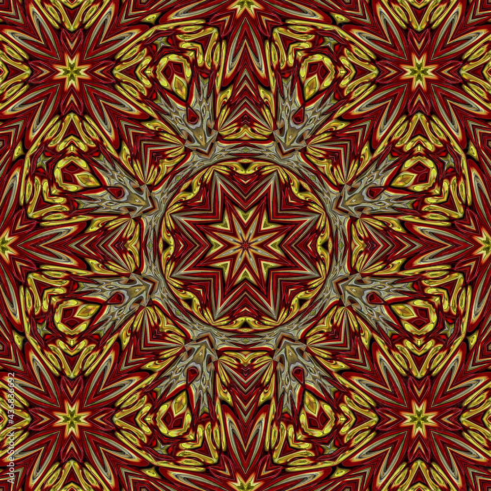 Abstract fractal mandala style pattern 