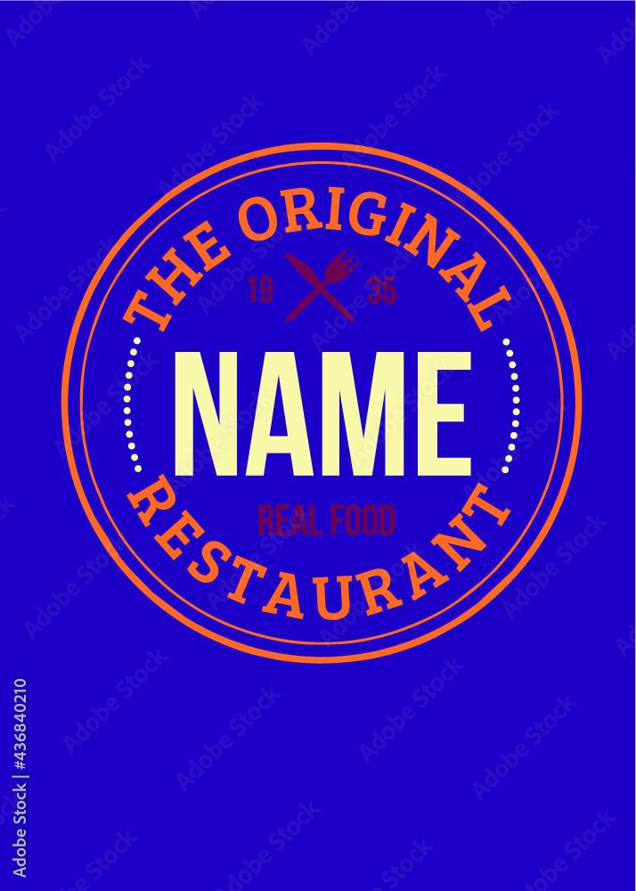 The Original Real Restaurant logos. Perfect for logos, wall hangings, t-shirt designs, glass stickers, etc.