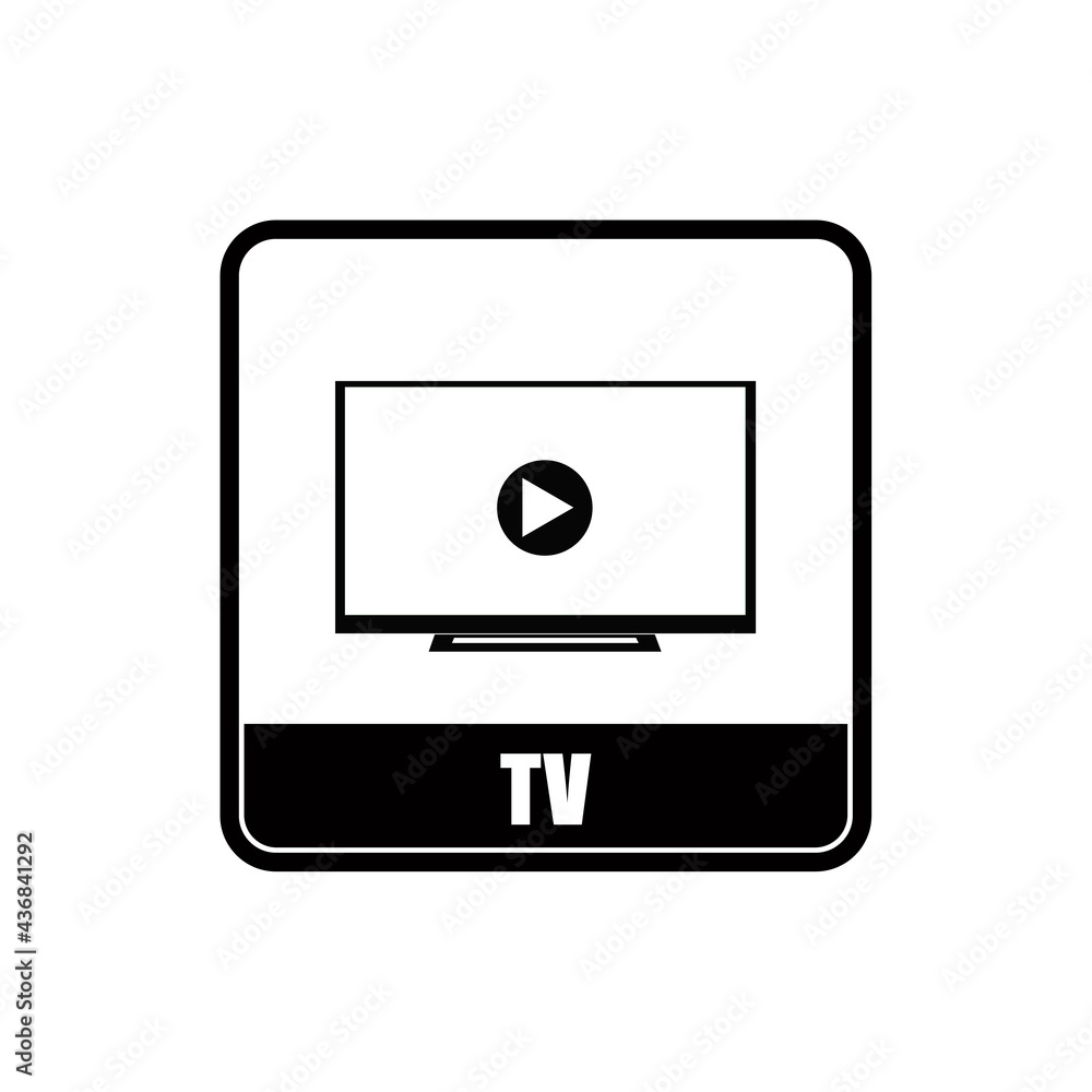 Facility icon of television on public transportation Facility icon of television on public transportation