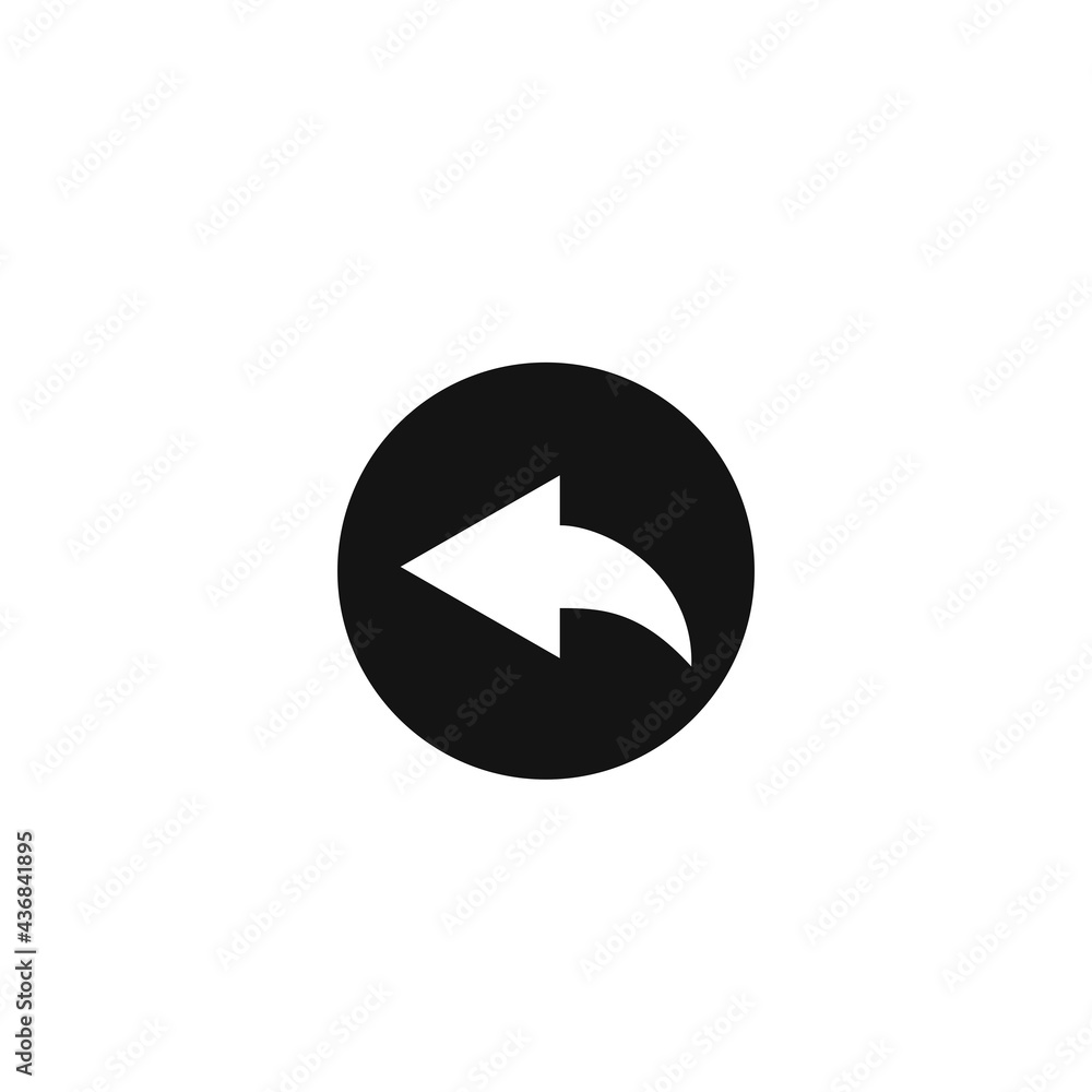 Back arrow icon. Reply icon. Undo arrow vector. Vector Illustration for mobile concept and web design. Back arrow icon. Reply icon. Undo arrow vector. Vector Illustration for mobile concept and web design.
