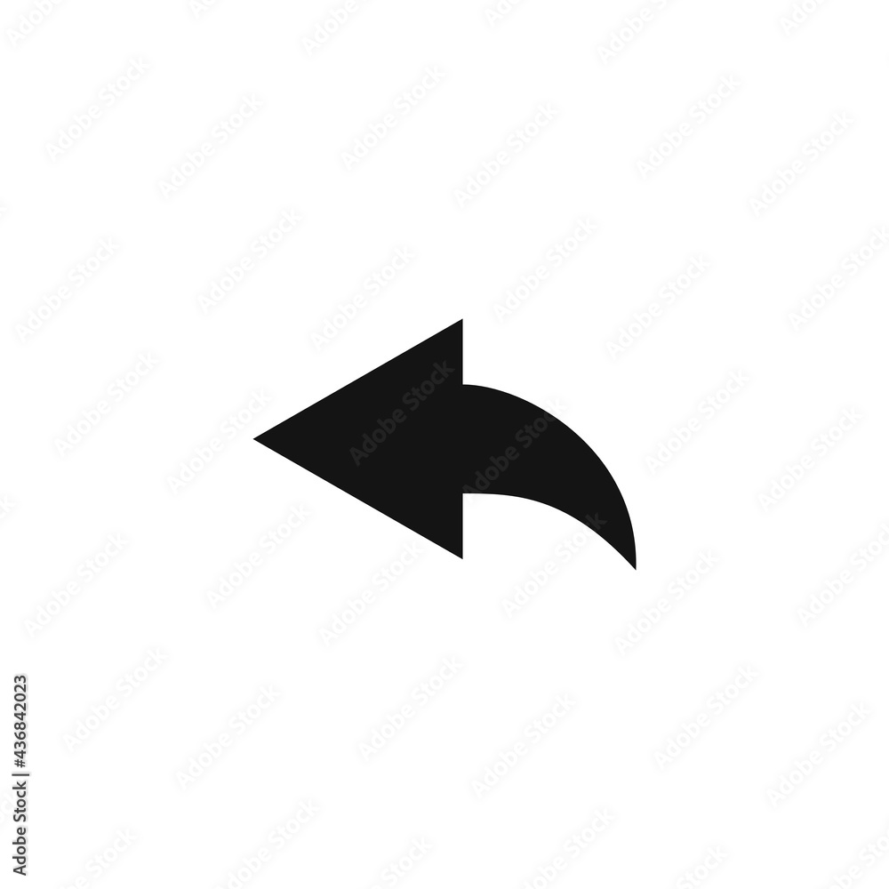 Back arrow icon. Reply icon. Undo arrow vector. Vector Illustration for mobile concept and web design. Back arrow icon. Reply icon. Undo arrow vector. Vector Illustration for mobile concept and web design.