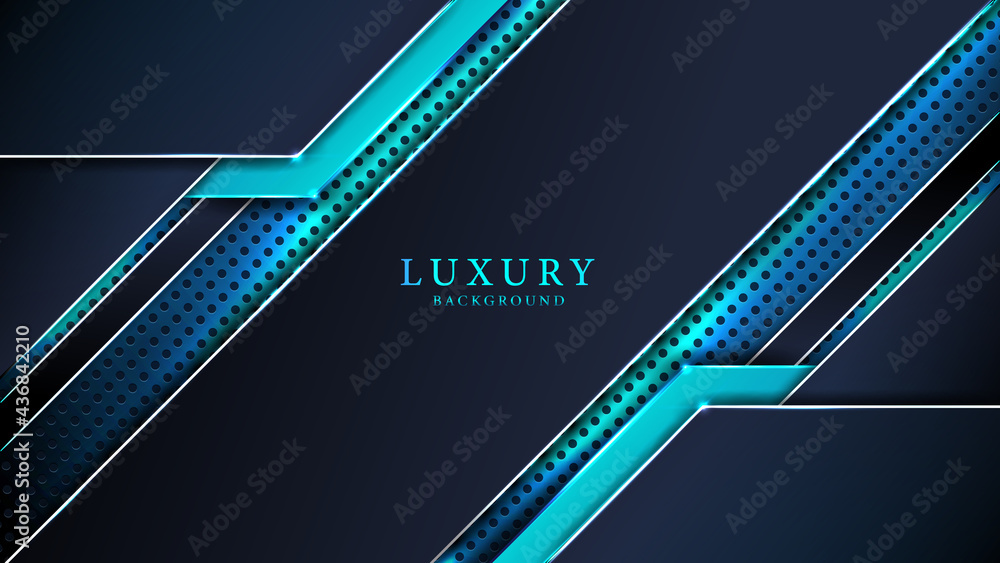 Abstract Luxury Elegant Neon Blue Background Premium Vector Design with Sparkle Light Effects
