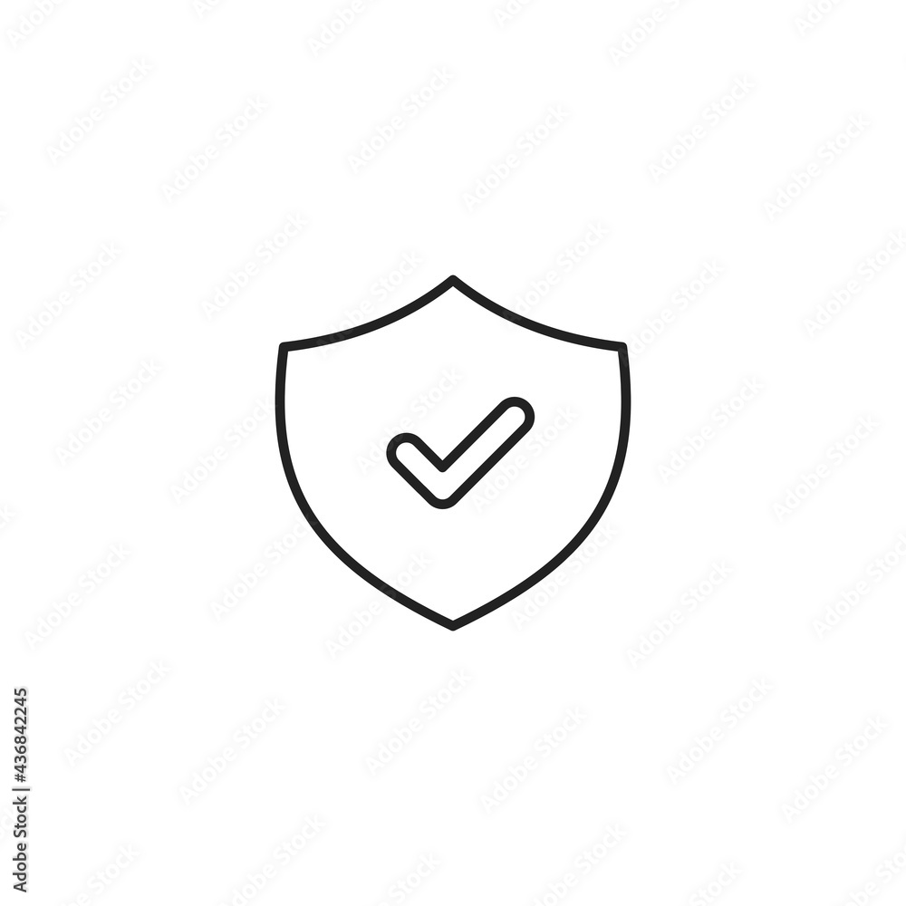 Shield check mark icon. Vector Illustration for mobile concept and web design. Shield check mark icon. Vector Illustration for mobile concept and web design.