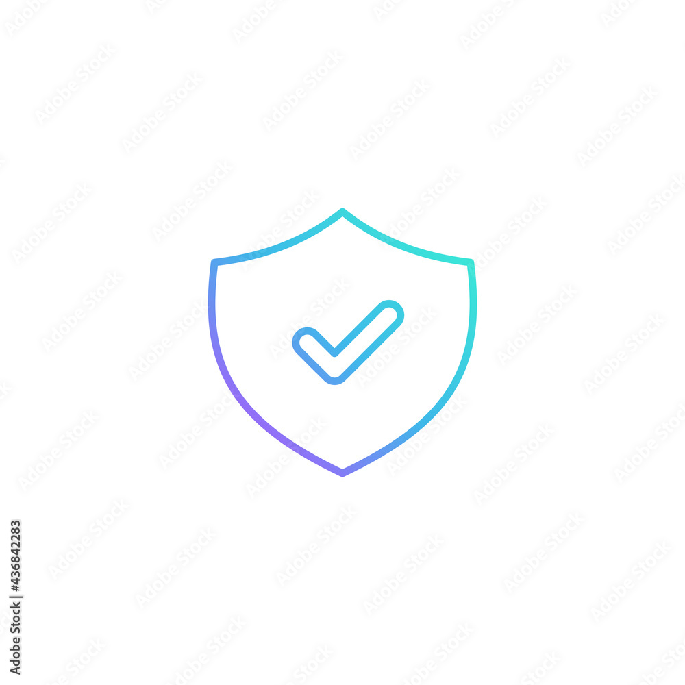 Shield check mark icon. Vector Illustration for mobile concept and web design. Shield check mark icon. Vector Illustration for mobile concept and web design.