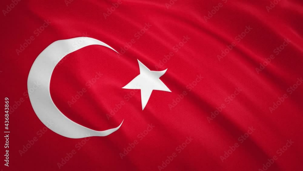 Turkey . Waving Flag Video Background Turkey . Waving Flag Video Background