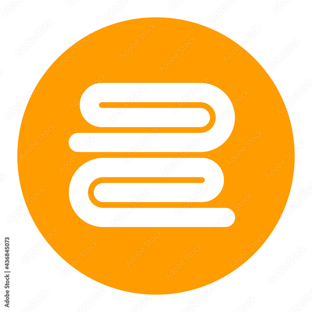 Stack of folded bath towels or napkins glyph icon Stack of folded bath towels or napkins glyph icon