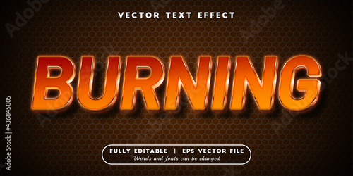 Text Effects 3D Burning, Editable Text Style