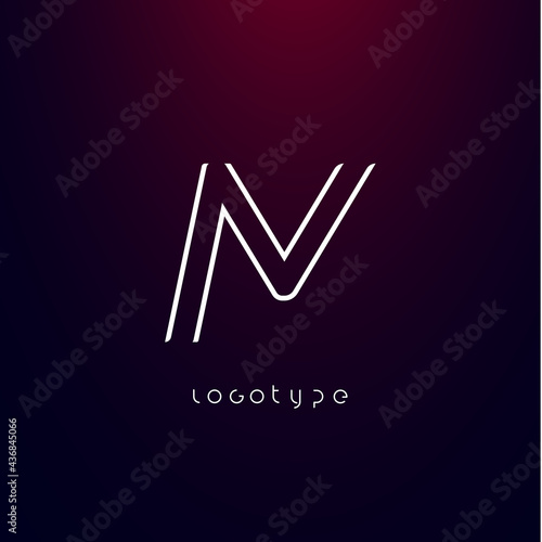 Futurism style letter M. Minimalist type for modern futuristic logo, elegant cyber tech monogram, digital device and hud graphic. Minimal style symbol, vector design