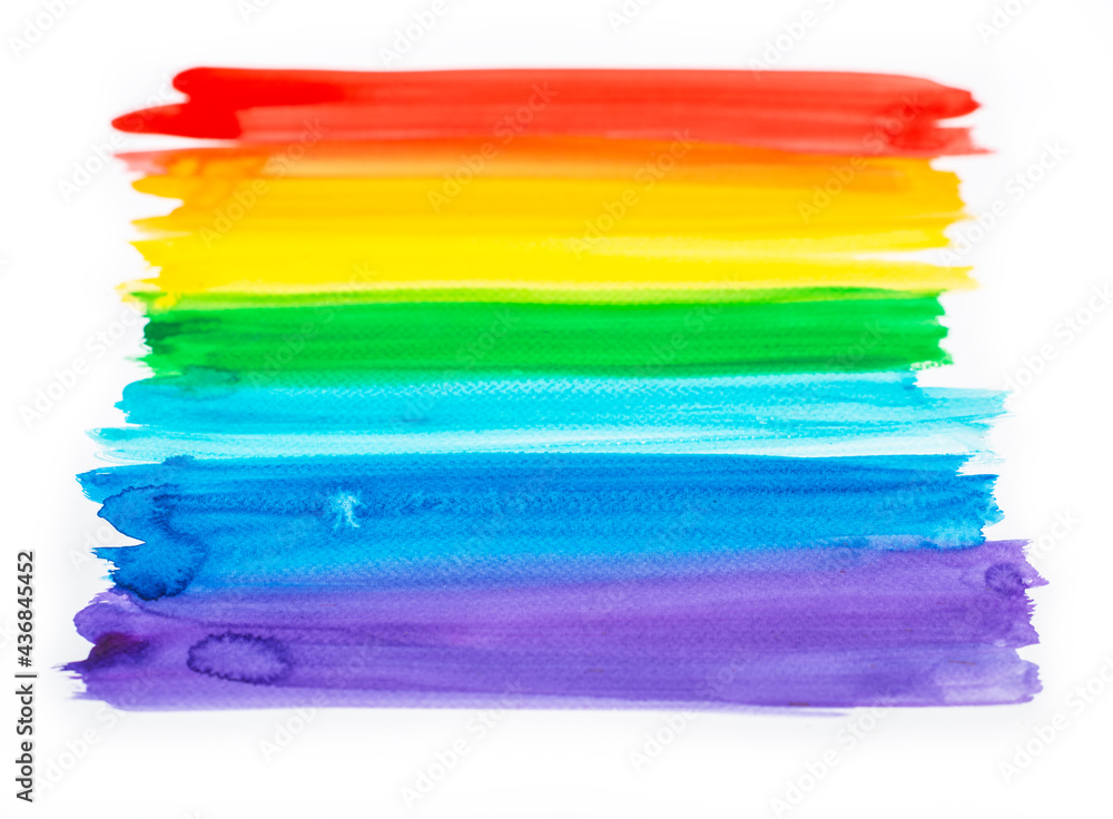 Vivid rainbow watercolor painting, artistic abstract background, beautiful design element Vivid rainbow watercolor painting, artistic abstract background, beautiful design element
