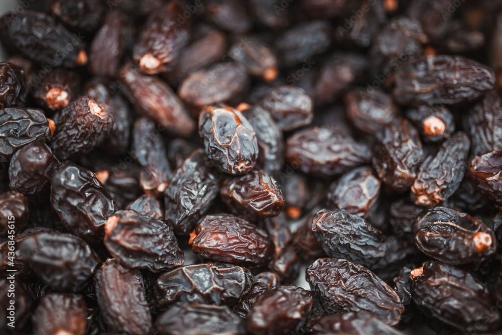 Obraz premium lots of dried fruits and nuts, delicious healthy food