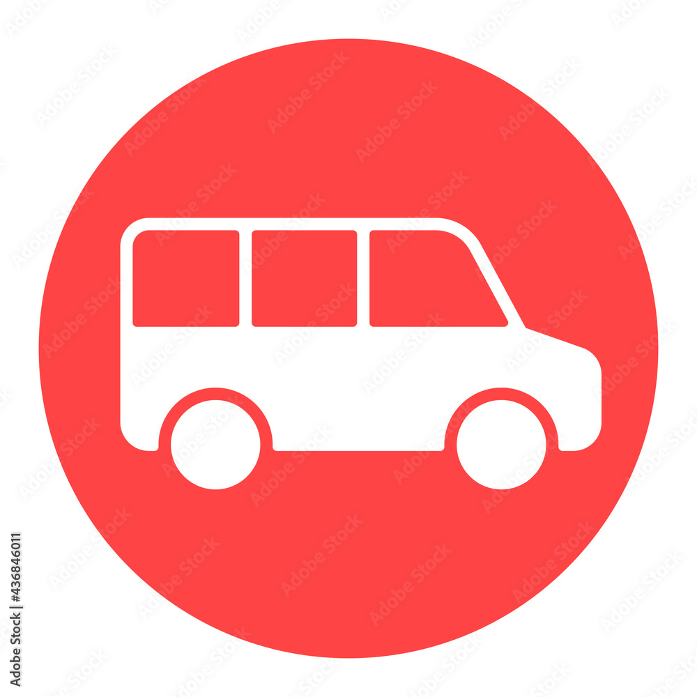 Airport shuttle minivan, shuttle bus glyph icon Airport shuttle minivan, shuttle bus glyph icon
