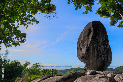 Stone set on a cliff.Hinpat KiRiRatnikom.Suratthani 