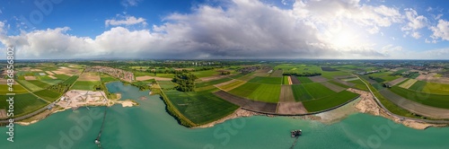 dredge lake in germany between eich and ibersheim 360° airpano