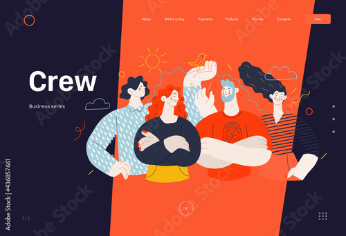 Business topics - our team, crew - web template