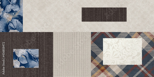 digital wall tiles for bathroom tiles and background.