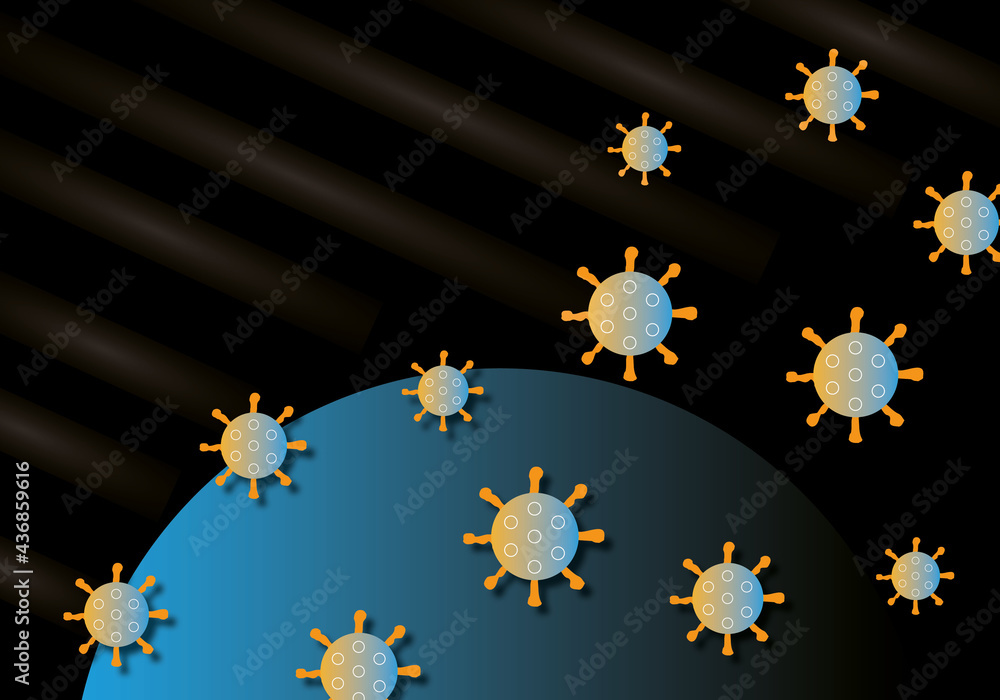 Corona Virus spreads or omicron in the world, COVID-19 concept, paper cut style illustration. Corona Virus spreads or omicron in the world, COVID-19 concept, paper cut style illustration.