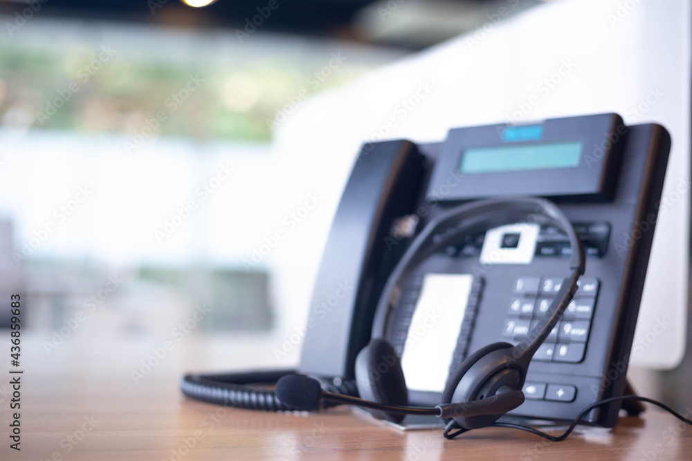 Communication support, call center and customer service help desk. VOIP headset for customer service support (call center) concept Communication support, call center and customer service help desk. VOIP headset for customer service support (call center) concept