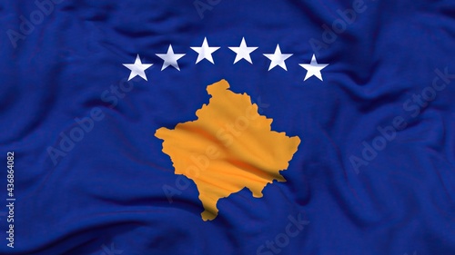 Kosova flag 4k 