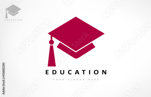 graduation hat logo education vector