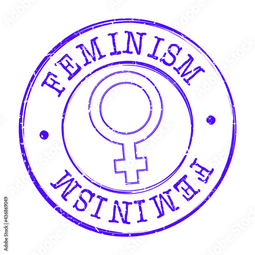 Feminism Sign Stamp Postal. Silhouette Seal. Passport Round Design. Vector Icon. Design Retro Travel. National Symbol.