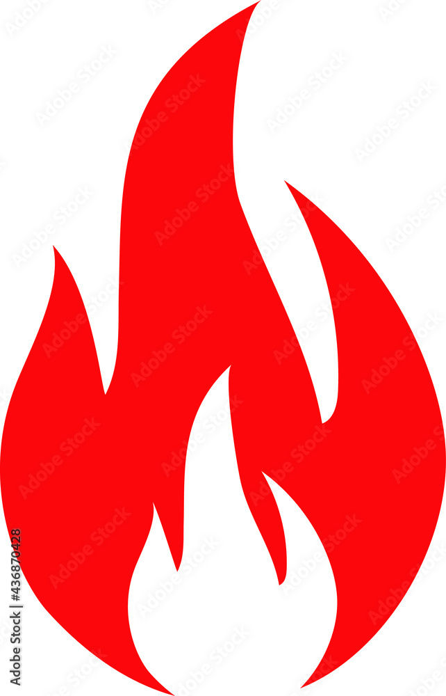Fire flame logo vector illustration design template. Fire flame icon silhouette isolated on white background Fire flame logo vector illustration design template. Fire flame icon silhouette isolated on white background