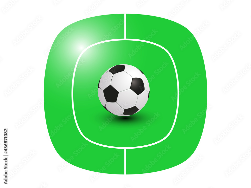 Soccer flat design modern App icon.Vector Soccer flat design modern App icon.Vector