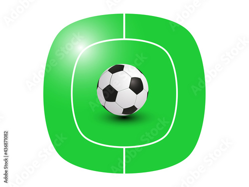 Soccer flat design modern App icon.Vector