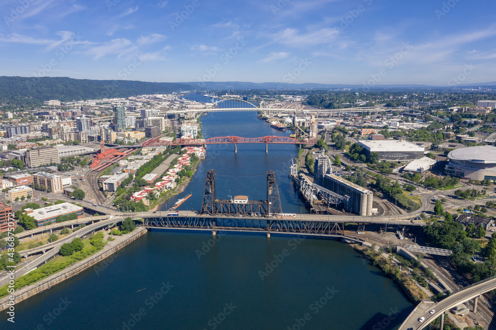 Portland Skyline from Above During the Day