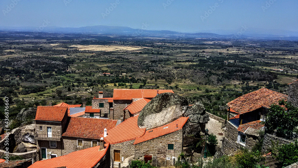 View of the village Monsanto on the rock, Portugal