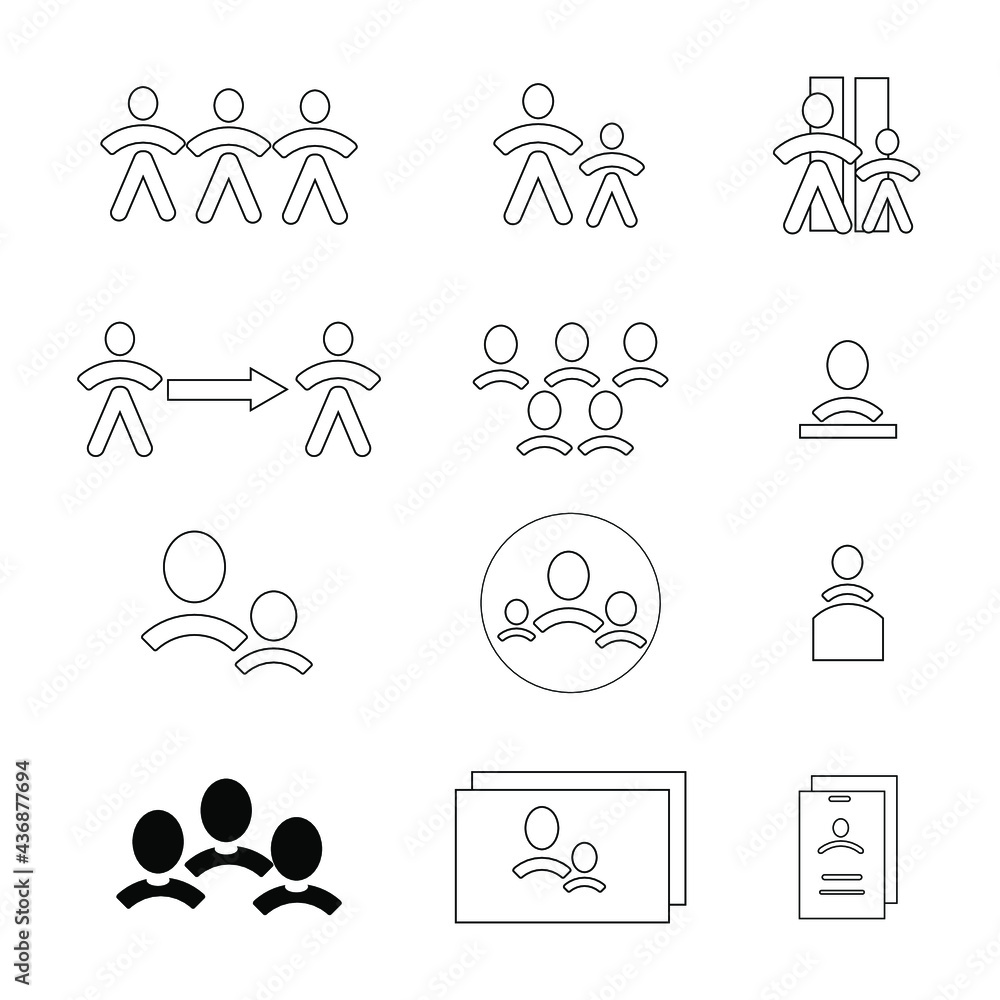 Obraz premium Human. Symbol. Icon. On white background.